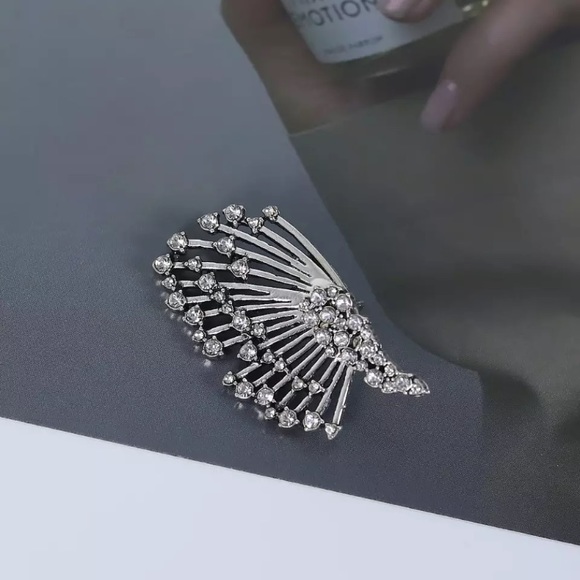 “Deja Vu” Abstract Diamond Unique Gothic/Biker/Punk Rustic Silver AntiqueEarring - Picture 5 of 8